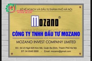Biển Inox Vàng Đế Mica