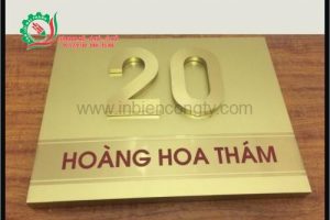 Số Nhà Inox Vàng Chữ Nổi