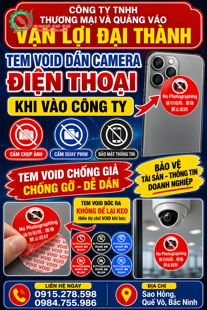 Tem VOID “Không chụp ảnh, không quay phim”