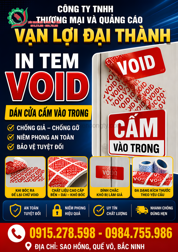 Tem VOID in logo thương hiệu