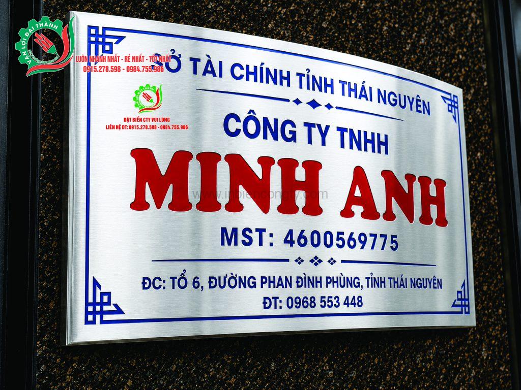 biển cty in uv inox trắng gương chân cong mẫu 1 0915278598