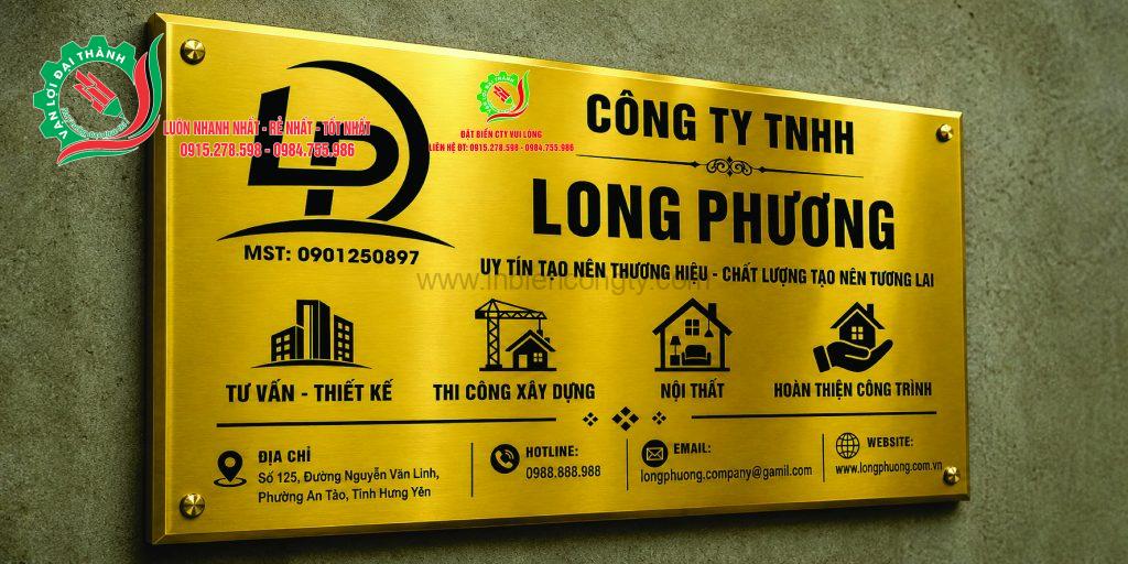 biển cty in uv inox vàng gương 2cm mẫu 1 0915278598