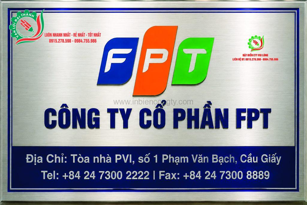 biển cty in uv trên inox bạc xước mẫu 1 0915278598