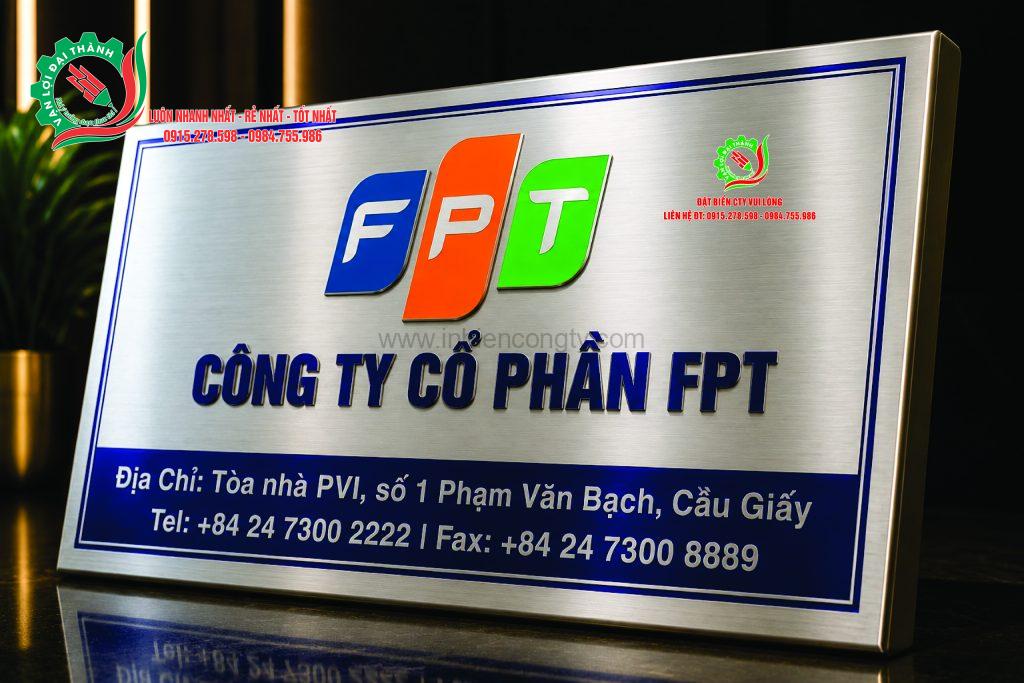 biển cty in uv trên inox bạc xước mẫu 2 0915278598