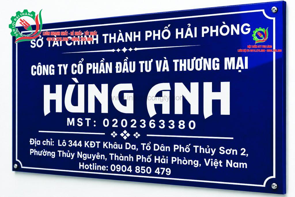 biển cty in uv trên mica xanh tím mẫu 1 0915278598
