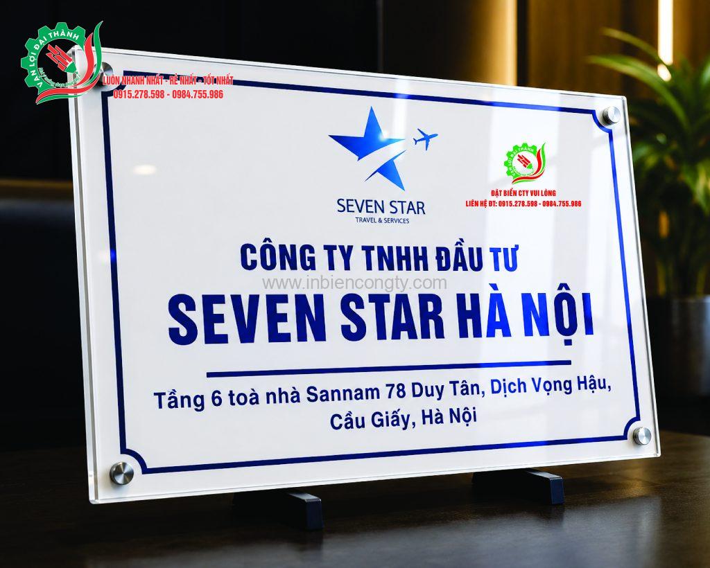 biển in ngược mica +ốc chân kính kt50x30cm