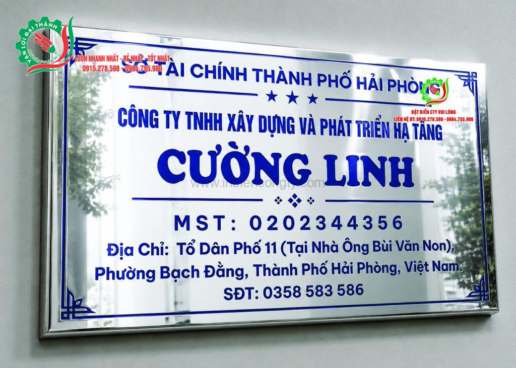 biển inox ăn mòn trắng gươngkt50x30cm