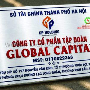 biển inox ăn mòn trắng xước kt50x30cm