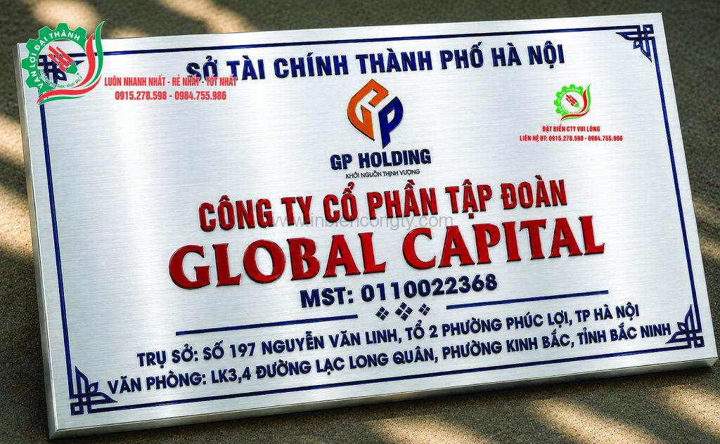 biển inox ăn mòn trắng xước kt50x30cm