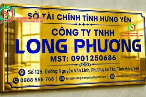 biển inox ăn mòn vàng gương kt50x30cm