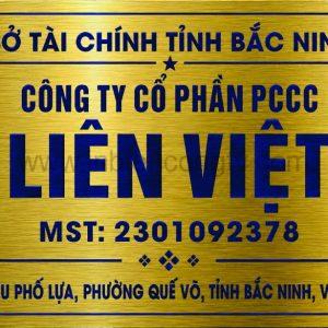 biển inox ăn mòn vàng xước kt50x30cm