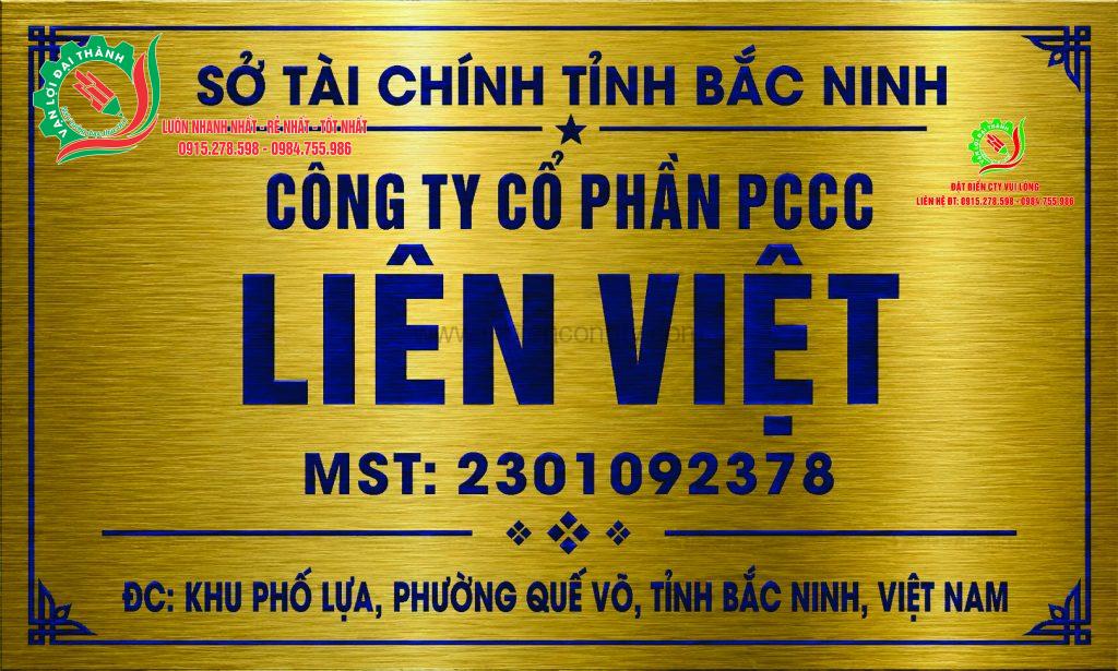 biển inox ăn mòn vàng xước kt50x30cm