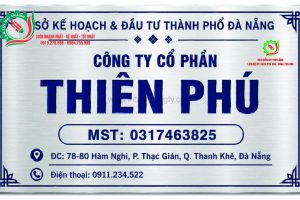 biển inox in uv trắng xước kt50x30cm