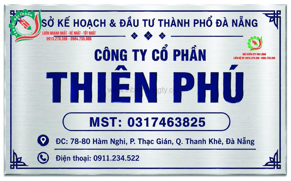 biển inox in uv trắng xước kt50x30cm