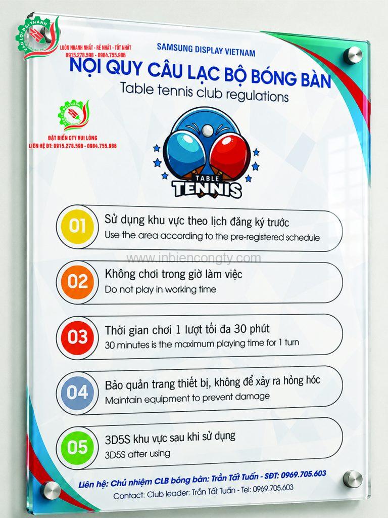 biển nội quy mẫu 3