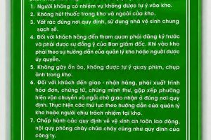 Biển Nội Quy Mica Theo Yêu Cầu – Mẫu 4