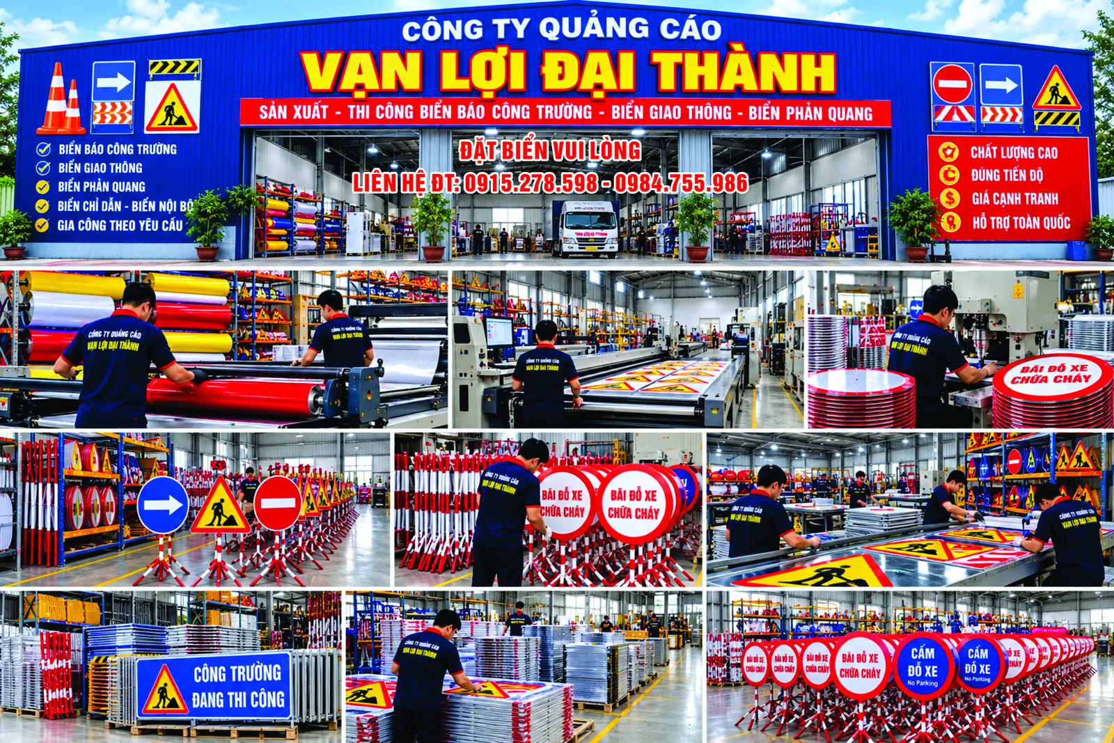 Biển phản quang tròn di động cho bãi đỗ xe và cảnh báo – ảnh mẫu 04
