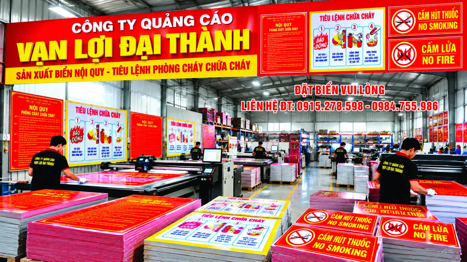 Bộ biển nội quy và tiêu lệnh phòng cháy chữa cháy – ảnh mẫu 02